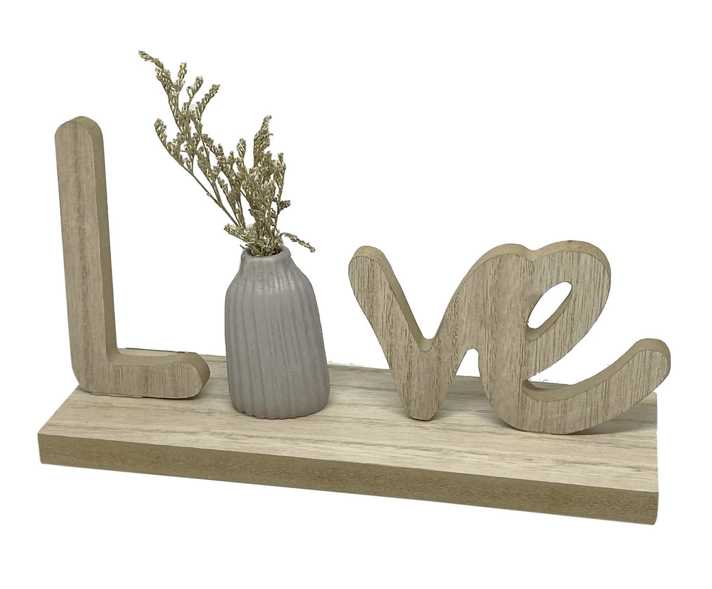 Decor Love Vase Natural e Cinza image number 2