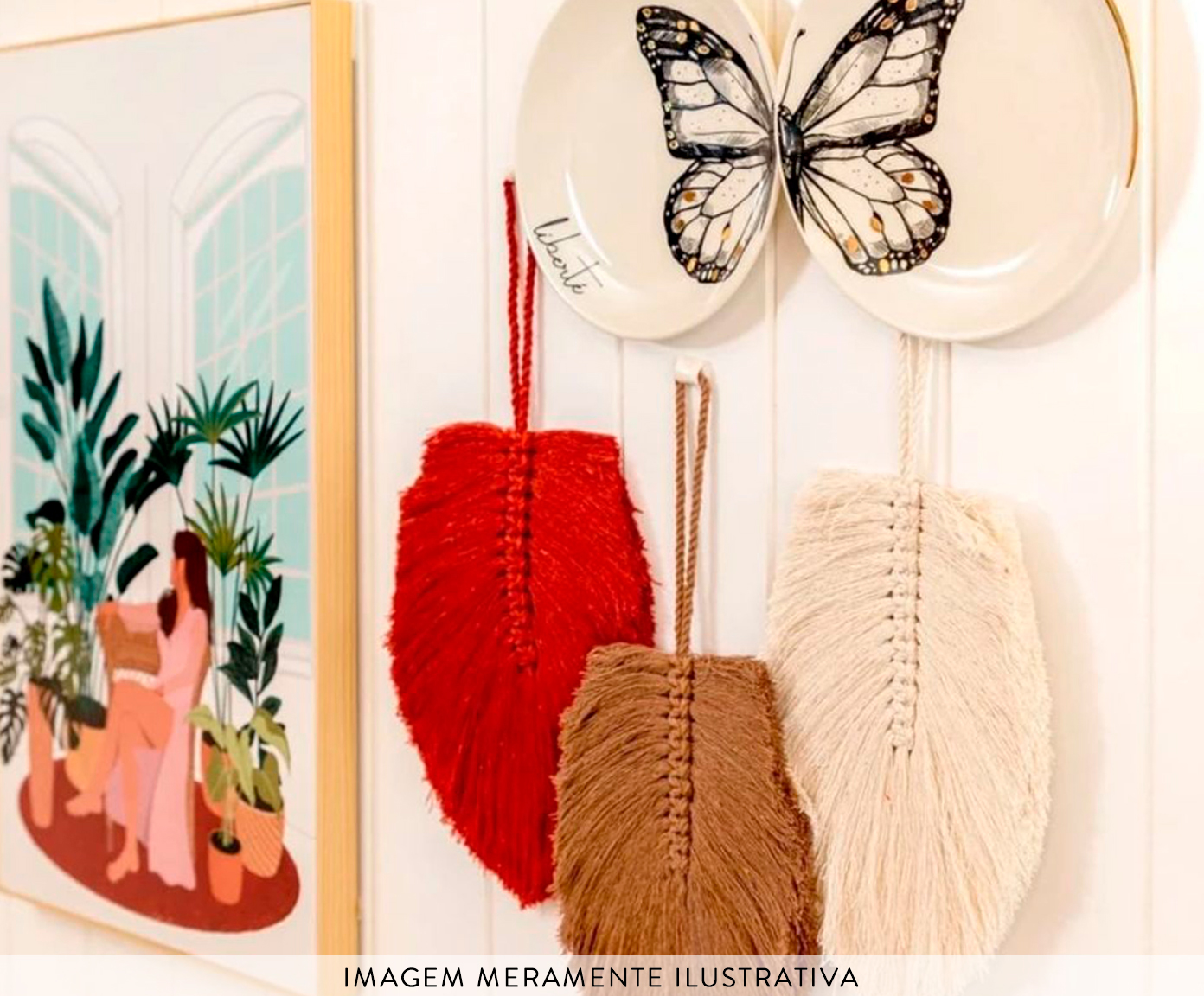 Jogo de Pratos Decorativos em Porcelana Papillon image number 2