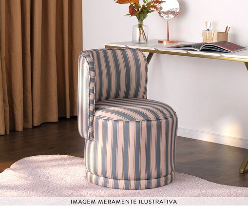 Poltrona Estampada Listras Cinza image number 1