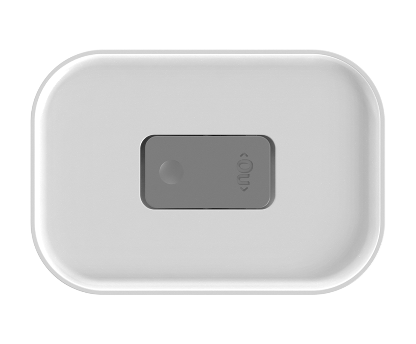 Pote Herm&eacute;tico Retangular Duo Lock Branco Fechado Branco image number 3