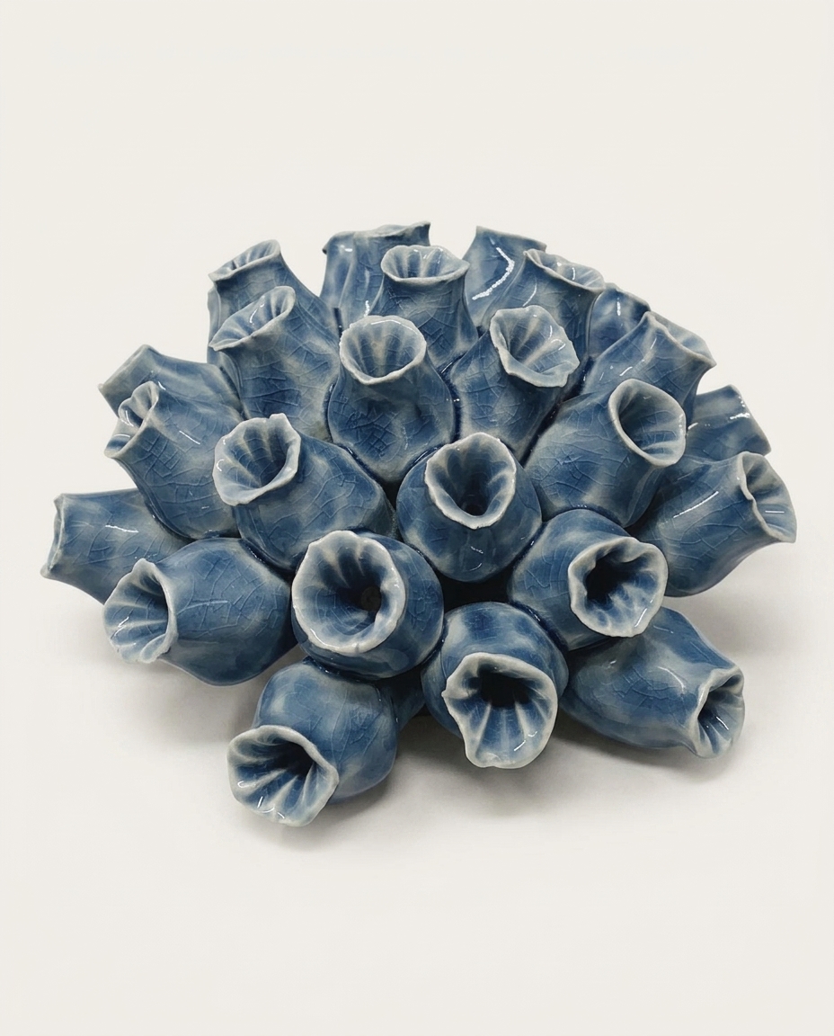 Coral Decorativo em Cer&acirc;mica Ramifi&eacute; Azul image number 7