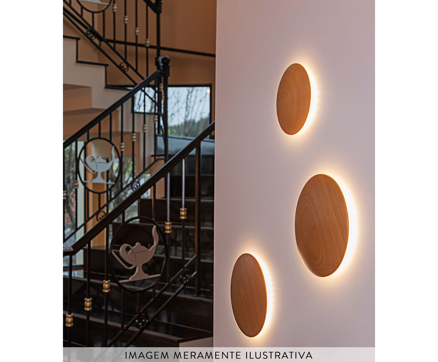 Arandela Led Eclipse Imbuia I - Bivolt - image 1