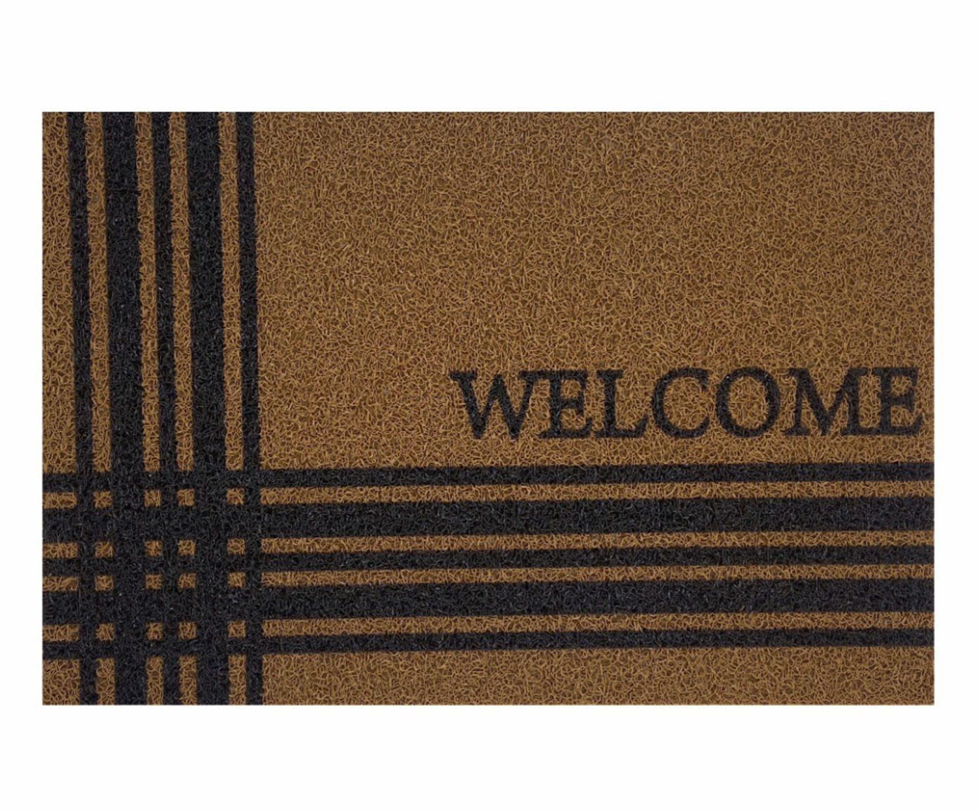 Capacho Listrado Welcome Dourado image number 0