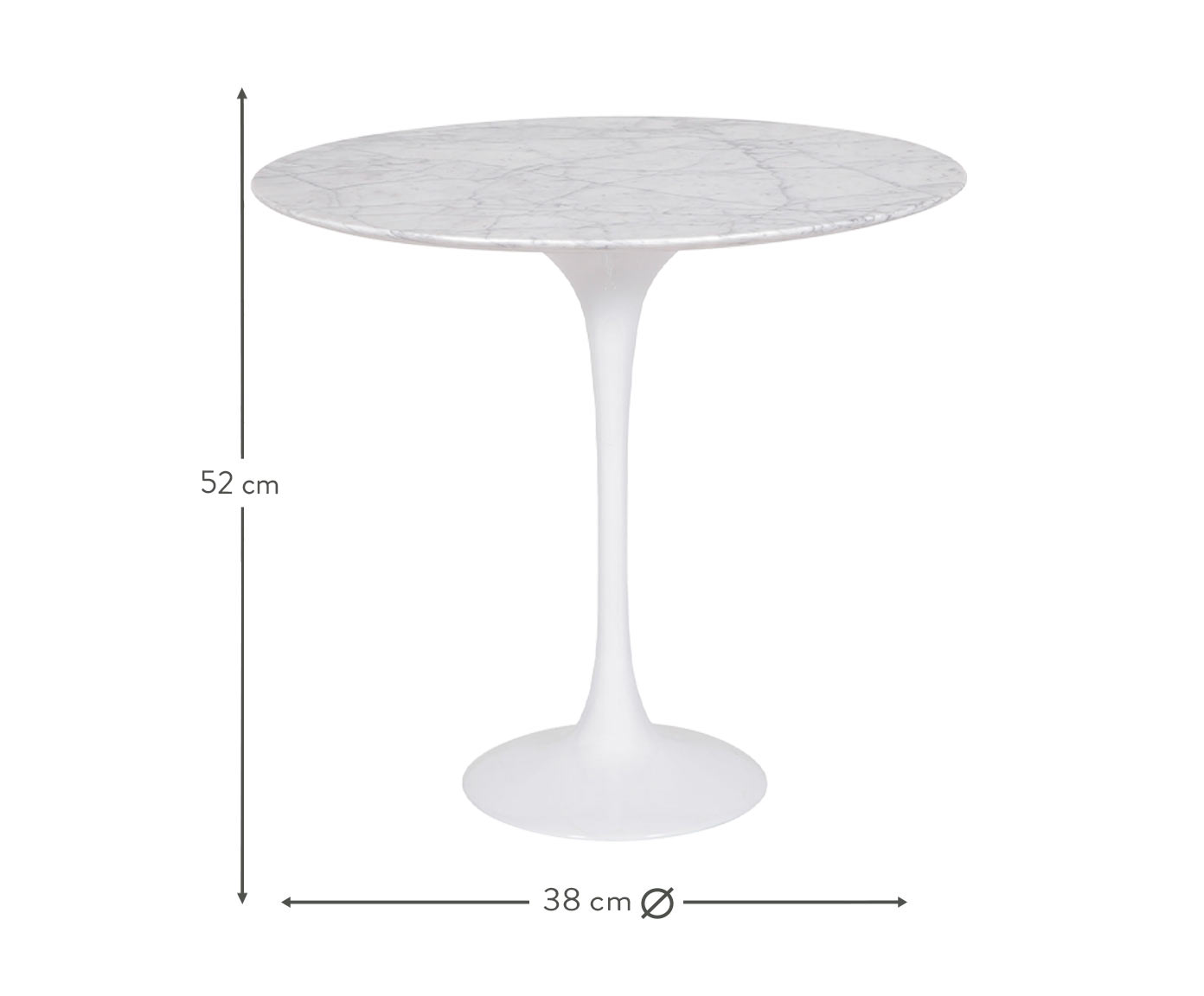 Mesa Saarinen Lateral Oval Carrara Base Branca image number 3