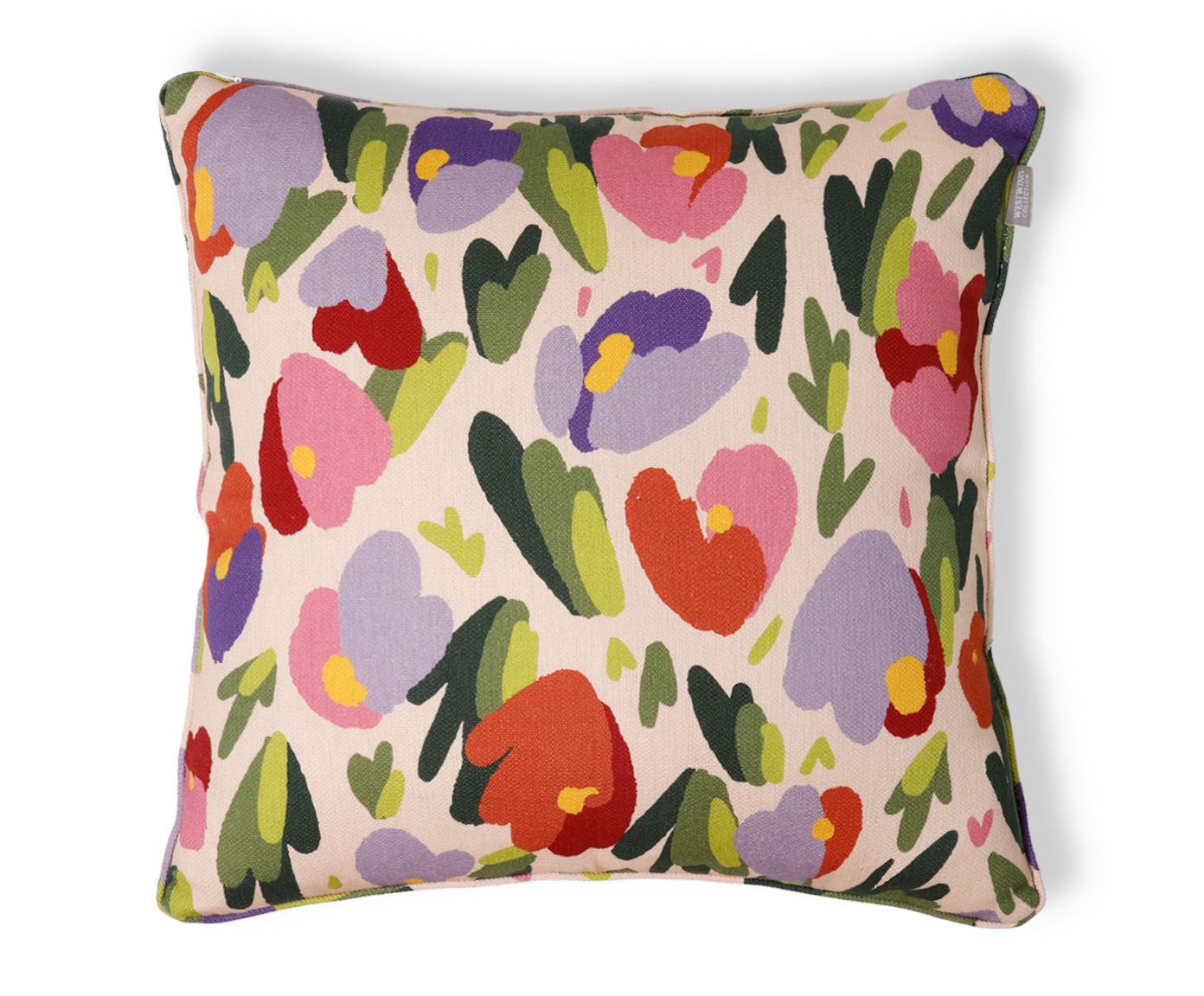 Capa de Almofada Estampada com Cordon&ecirc; Floral Olga Colorida image number 0