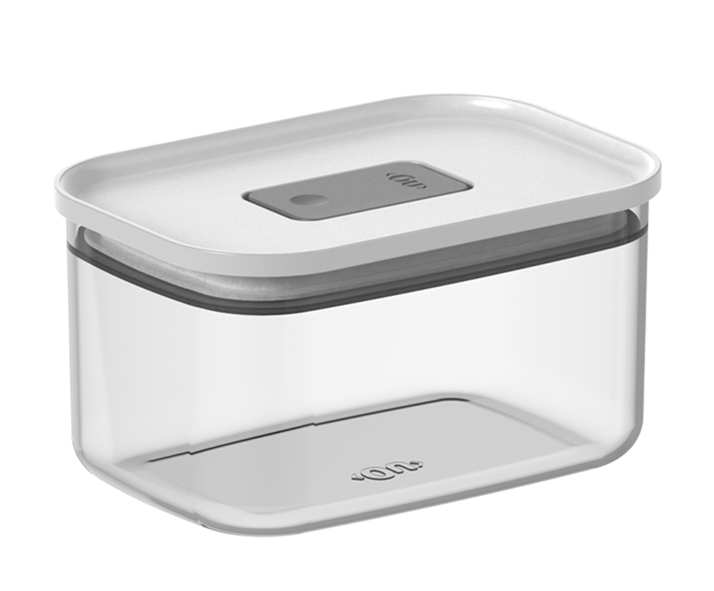 Pote Herm&eacute;tico Retangular Duo Lock Branco Fechado Branco - image 0