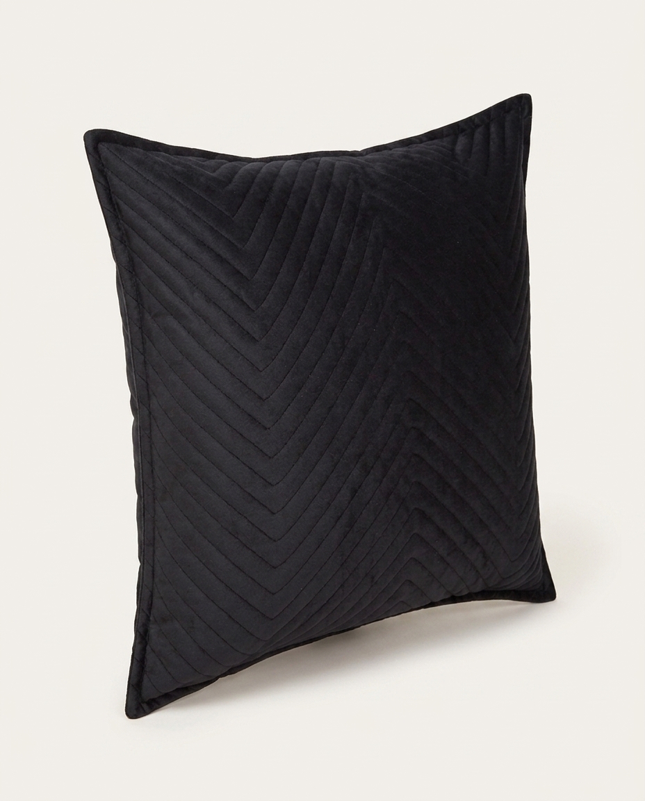Almofada em Veludo Zig Zag Preto image number 4