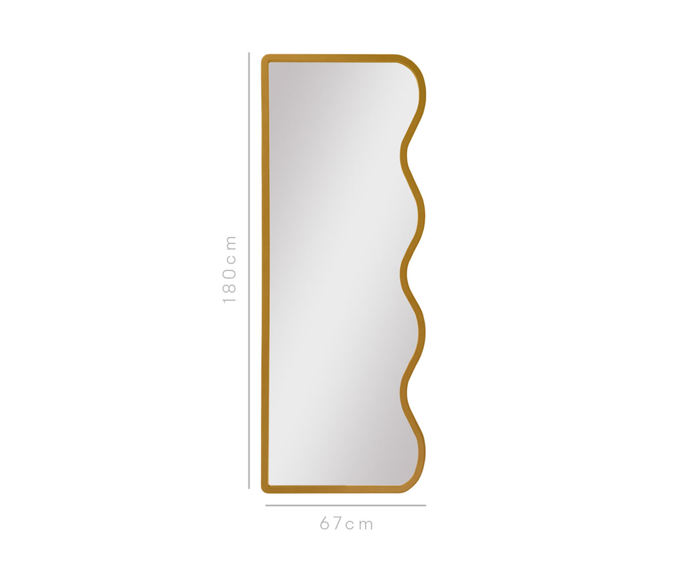 Espelho de Ch&atilde;o Wave Org&acirc;nico Dourado image number 2
