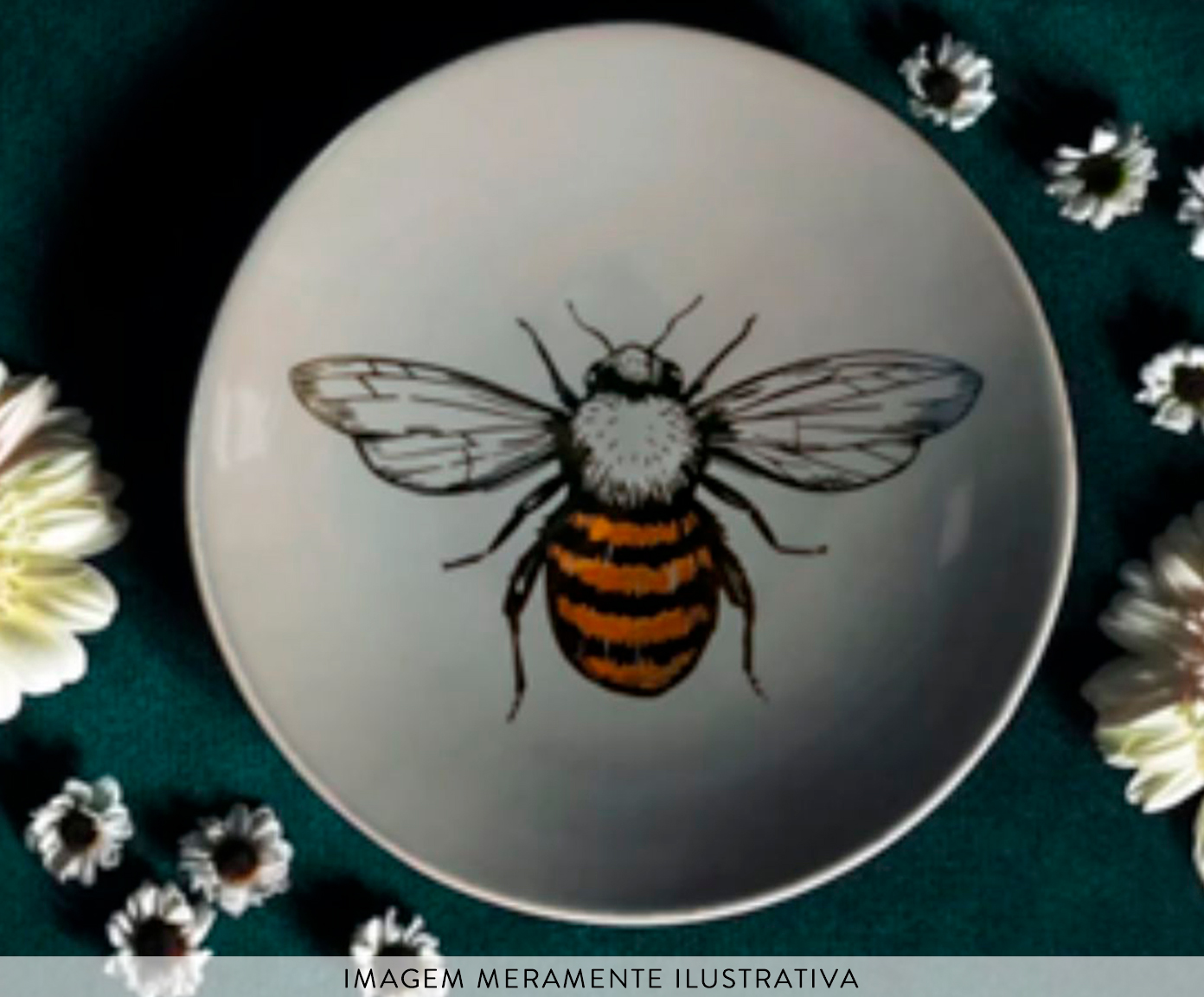 Prato Decorativo em Porcelana Bee image number 3