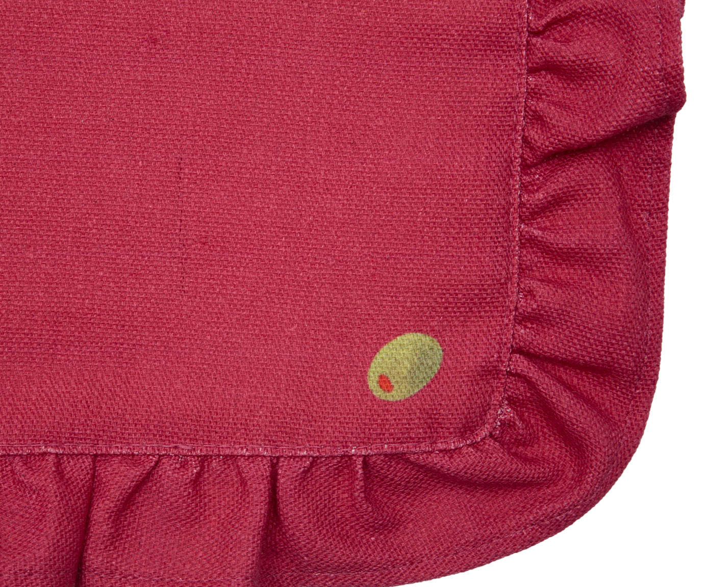 Guardanapo Babados Azeitona Vermelho image number 2