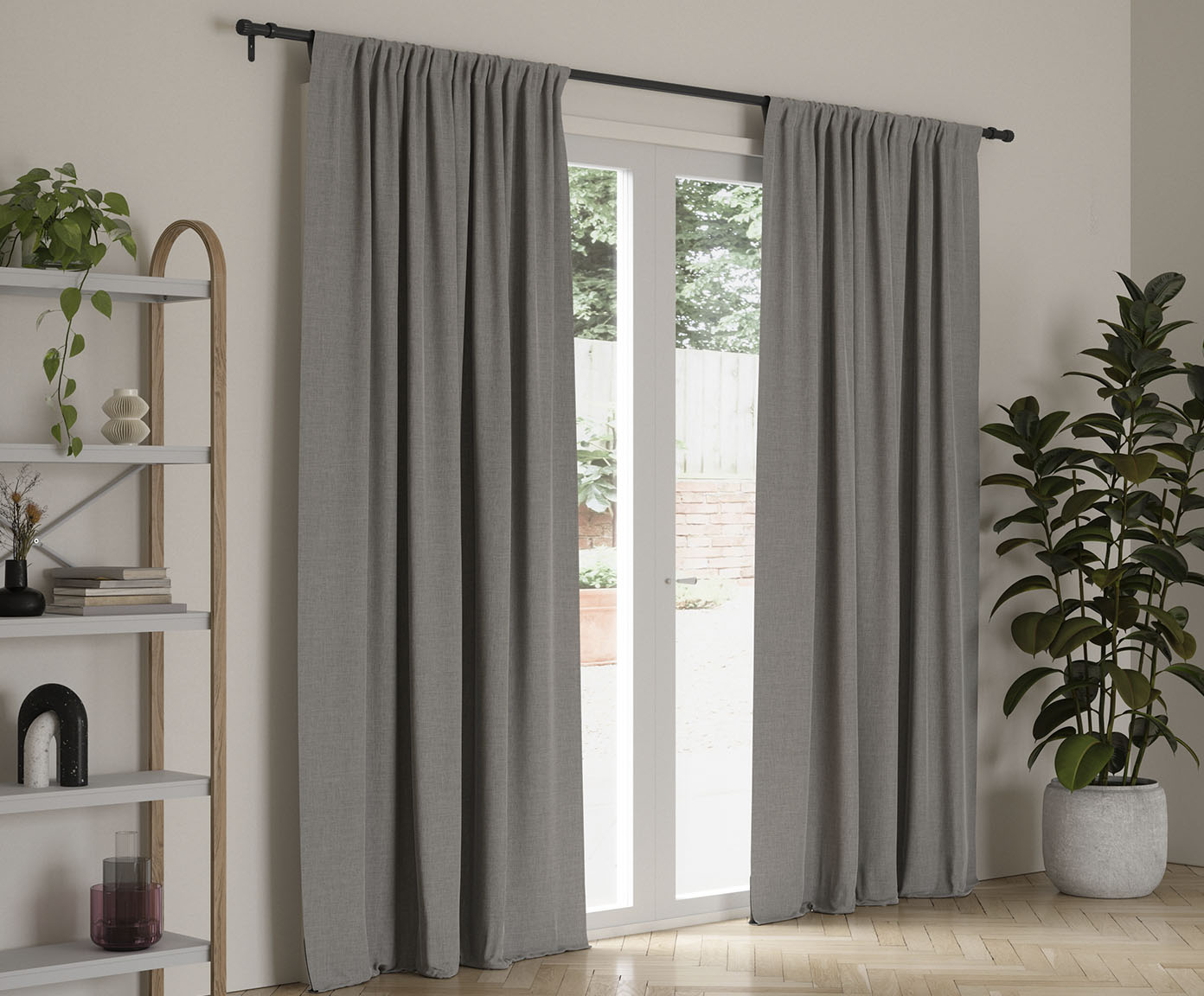 Var&atilde;o de Cortina Extens&iacute;vel Cleo Preto image number 2