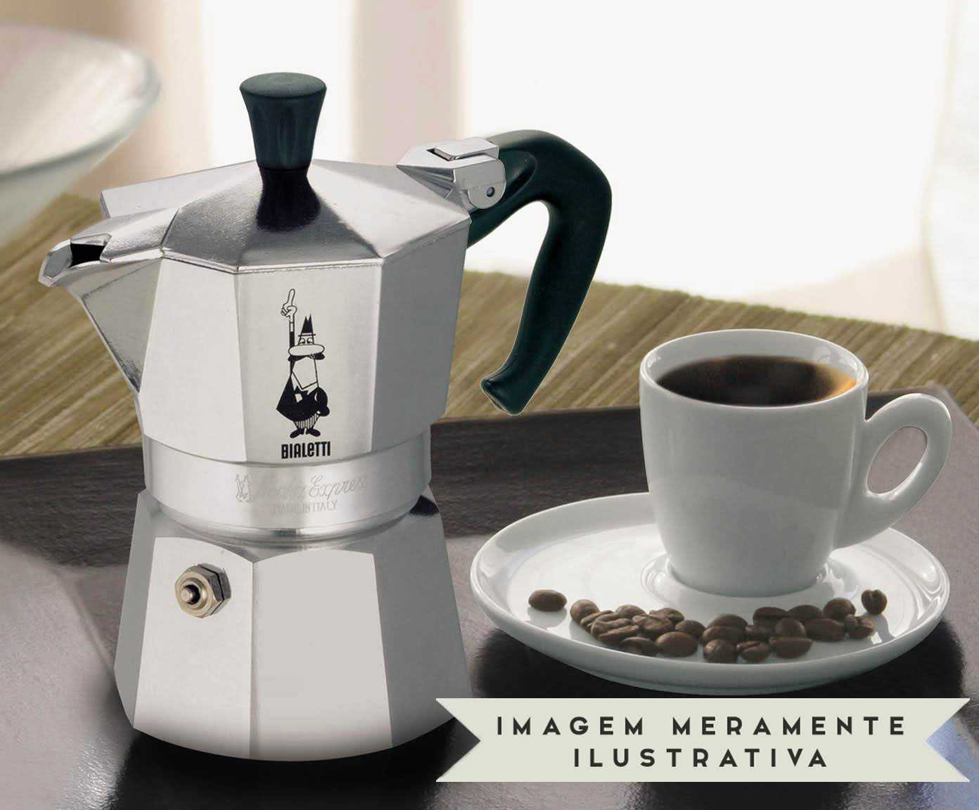 Cafeteira Italiana Nuova Moka Met&aacute;lico image number 3
