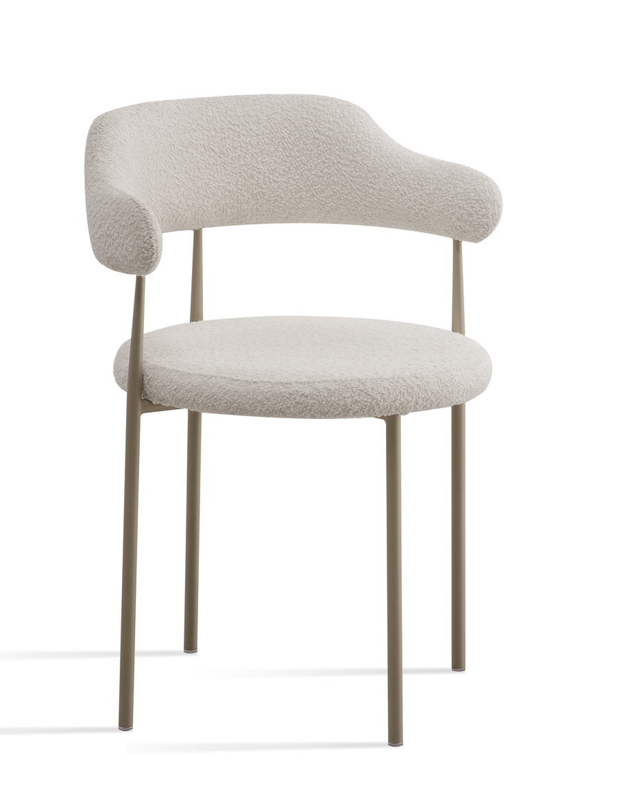 Cadeira Athenas Champagne Boucle Bege image number 7