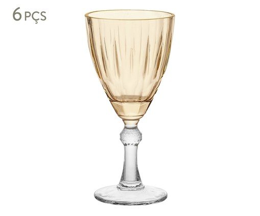 Jogo de Ta&ccedil;as em Cristal Dominic &Acirc;mbar image number 0