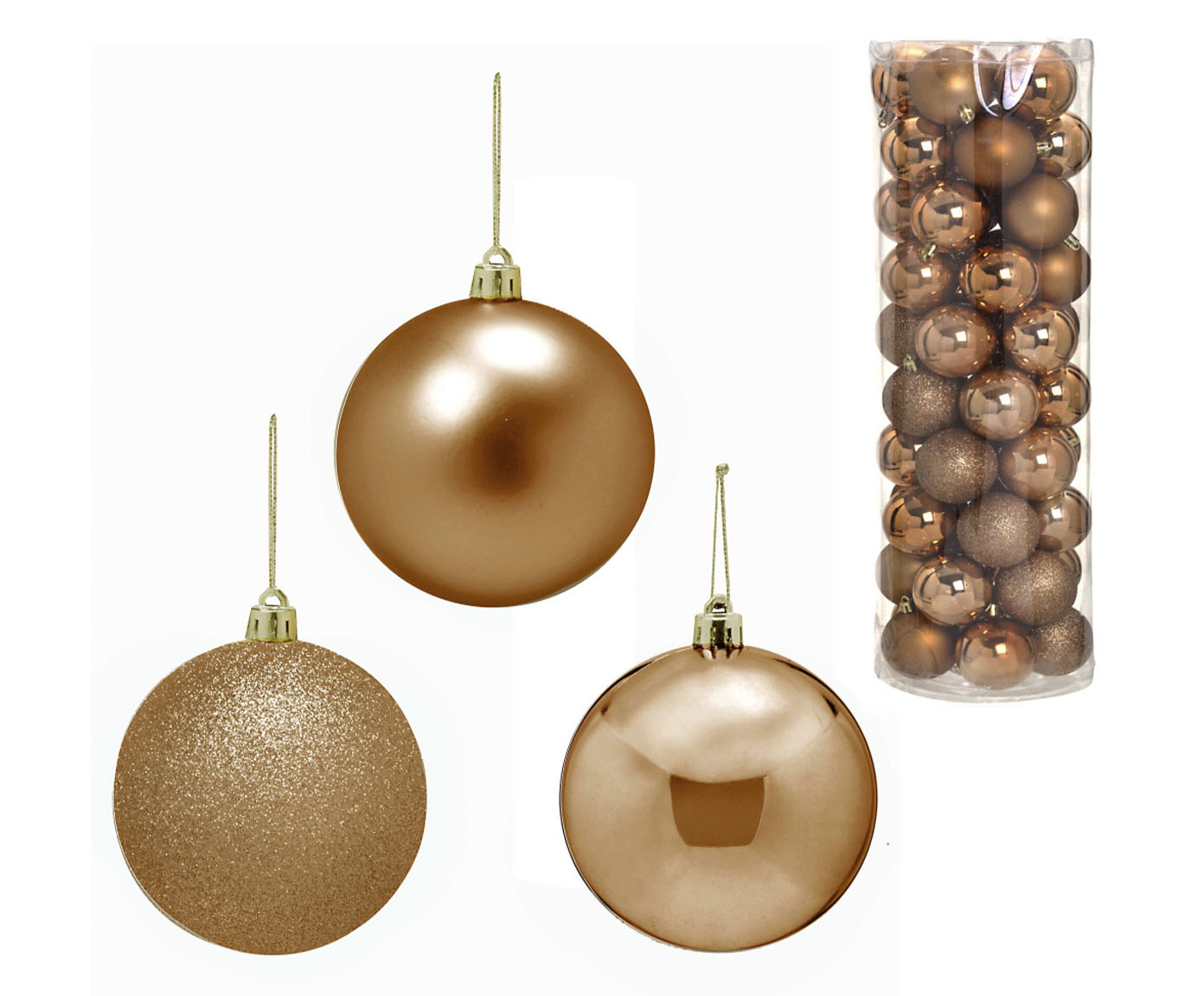 Bolas de Natal Bronze - 50 Unidades - image 0