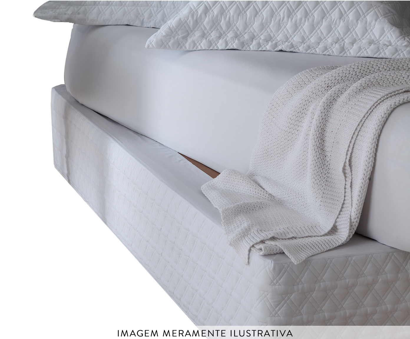 Saia para Cama Box Acetinada St Germain Branca 300 Fios image number 1
