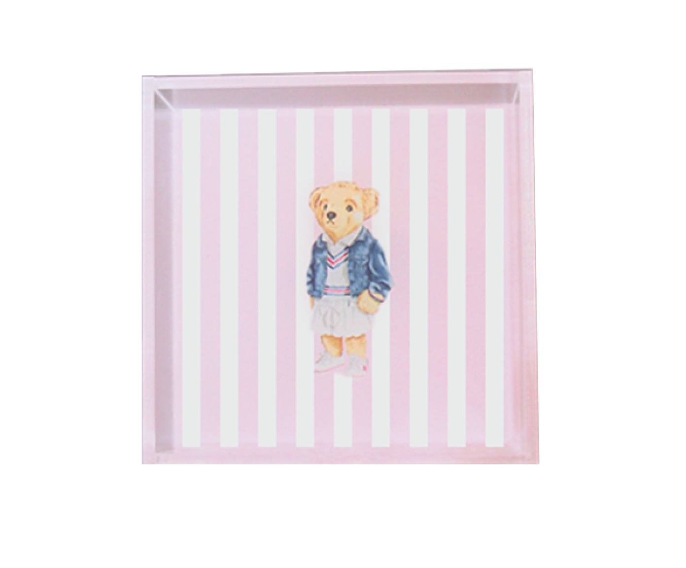 Bandeja Teddy Stripes Rosa image number 0