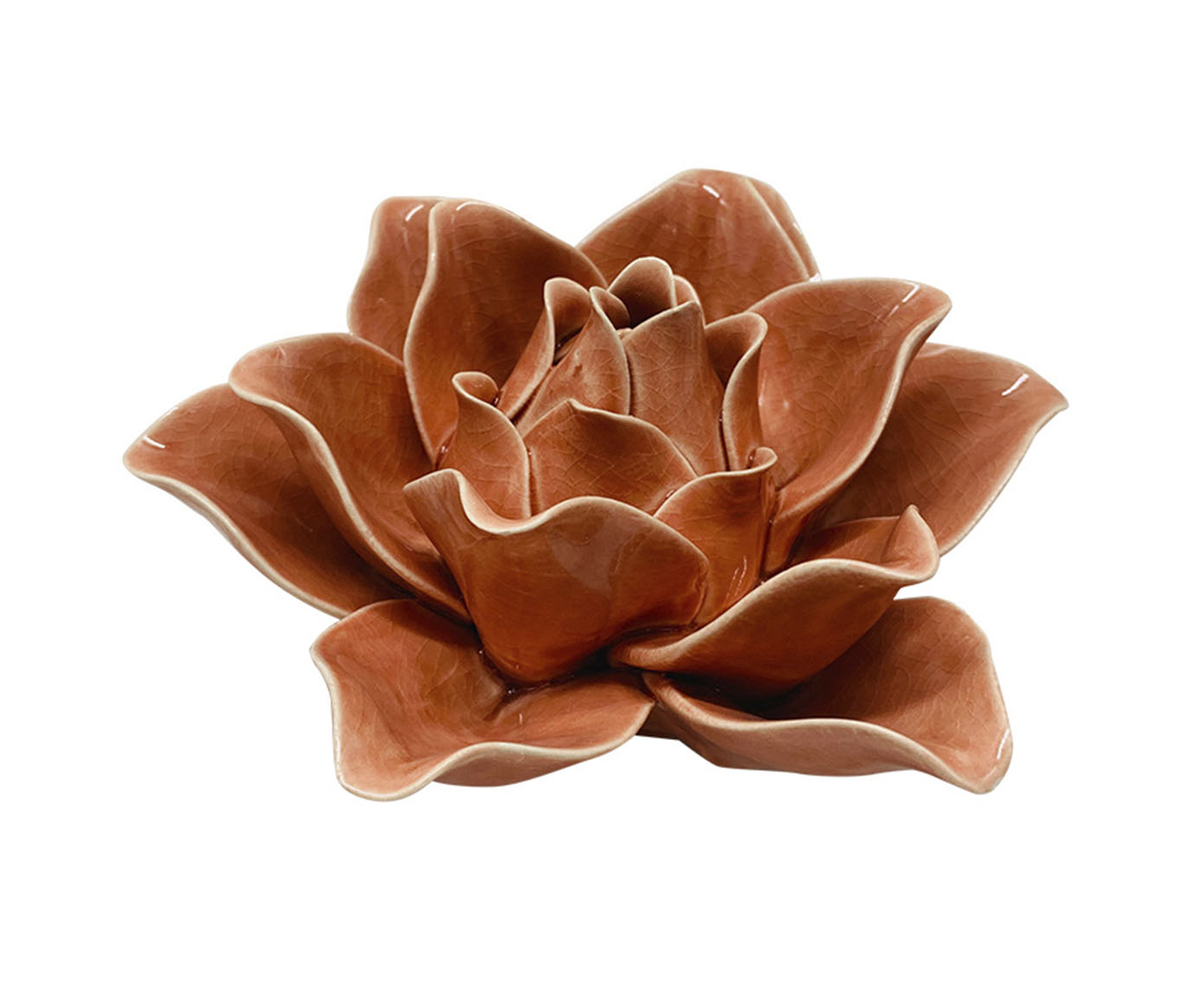 Flor Decorativa em Cer&acirc;mica Magnus Laranja image number 0