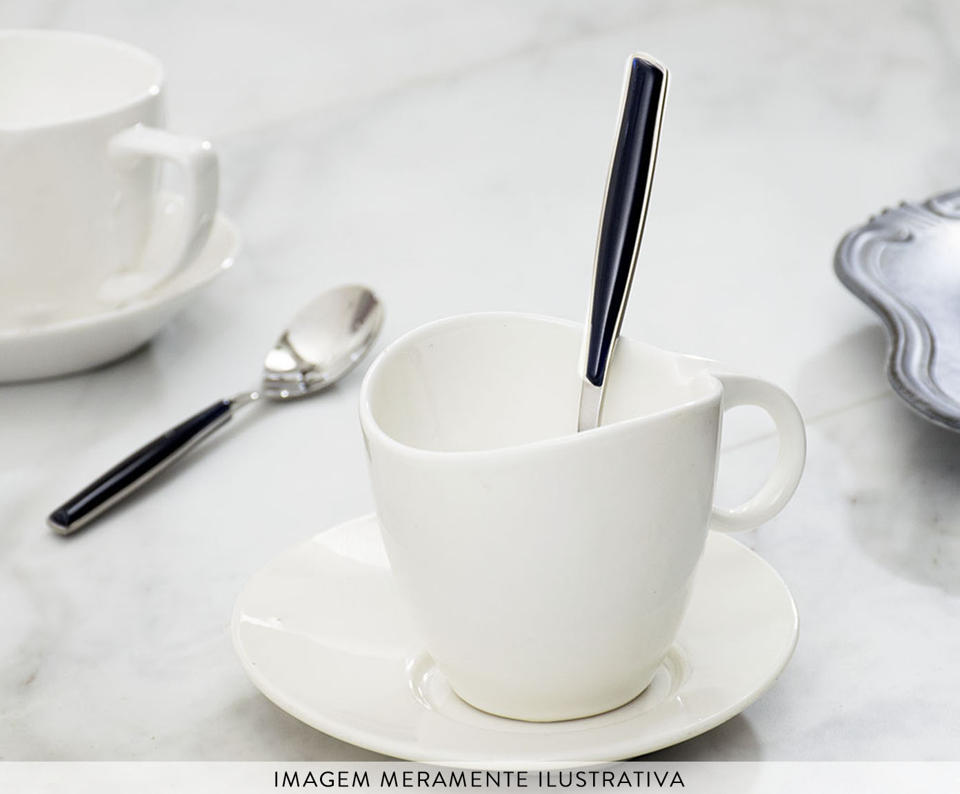Jogo de Colheres para Caf&eacute; Glamour Azul image number 2
