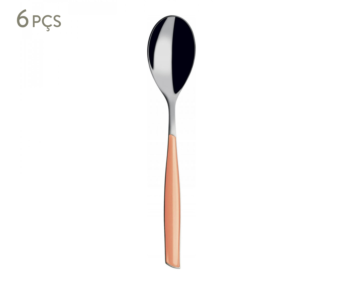 Jogo de Colheres para Caf&eacute; Glamour Salm&atilde;o - image 0