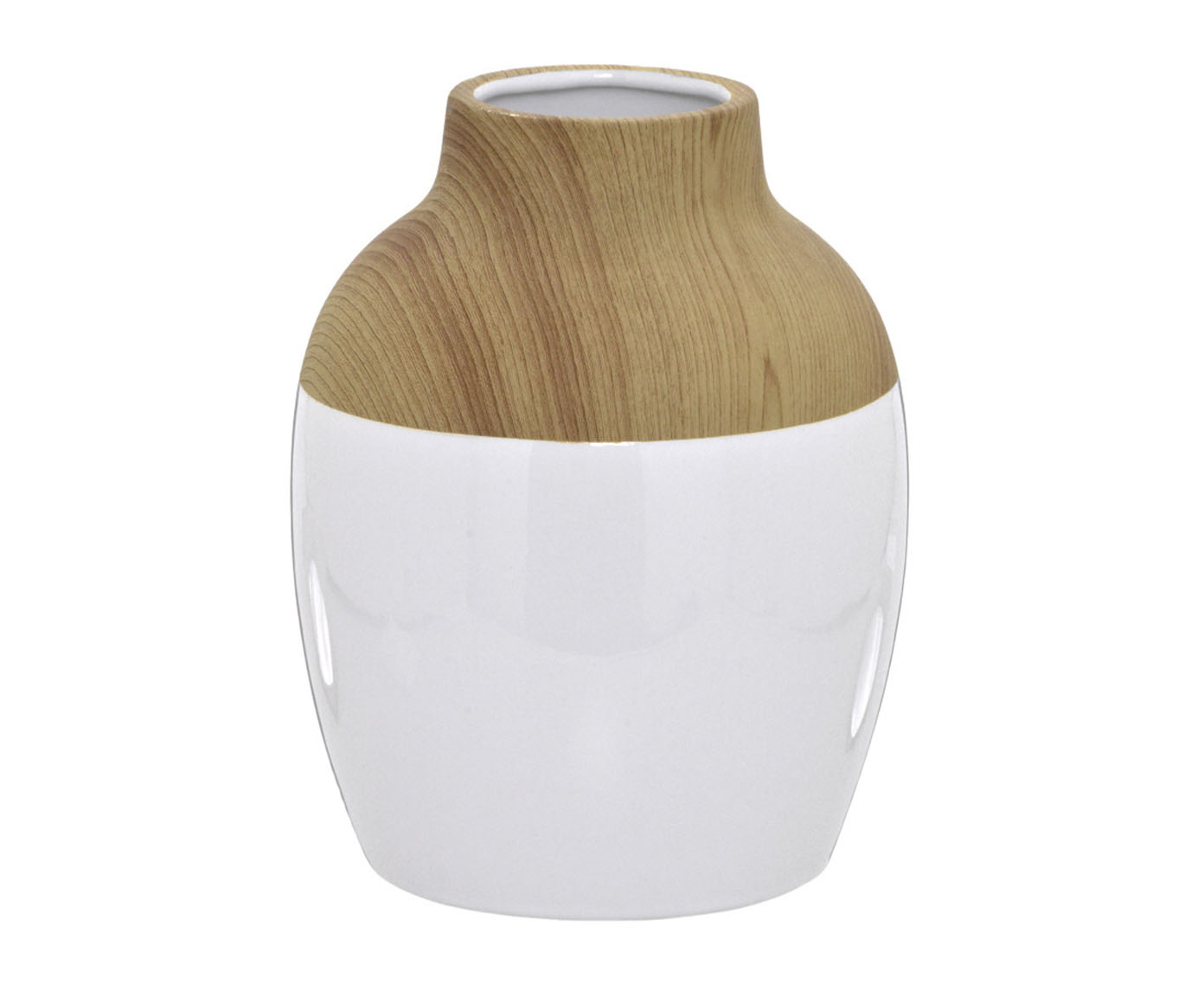 Vaso em Cer&acirc;mica Saturnyns I - Branco - image 0