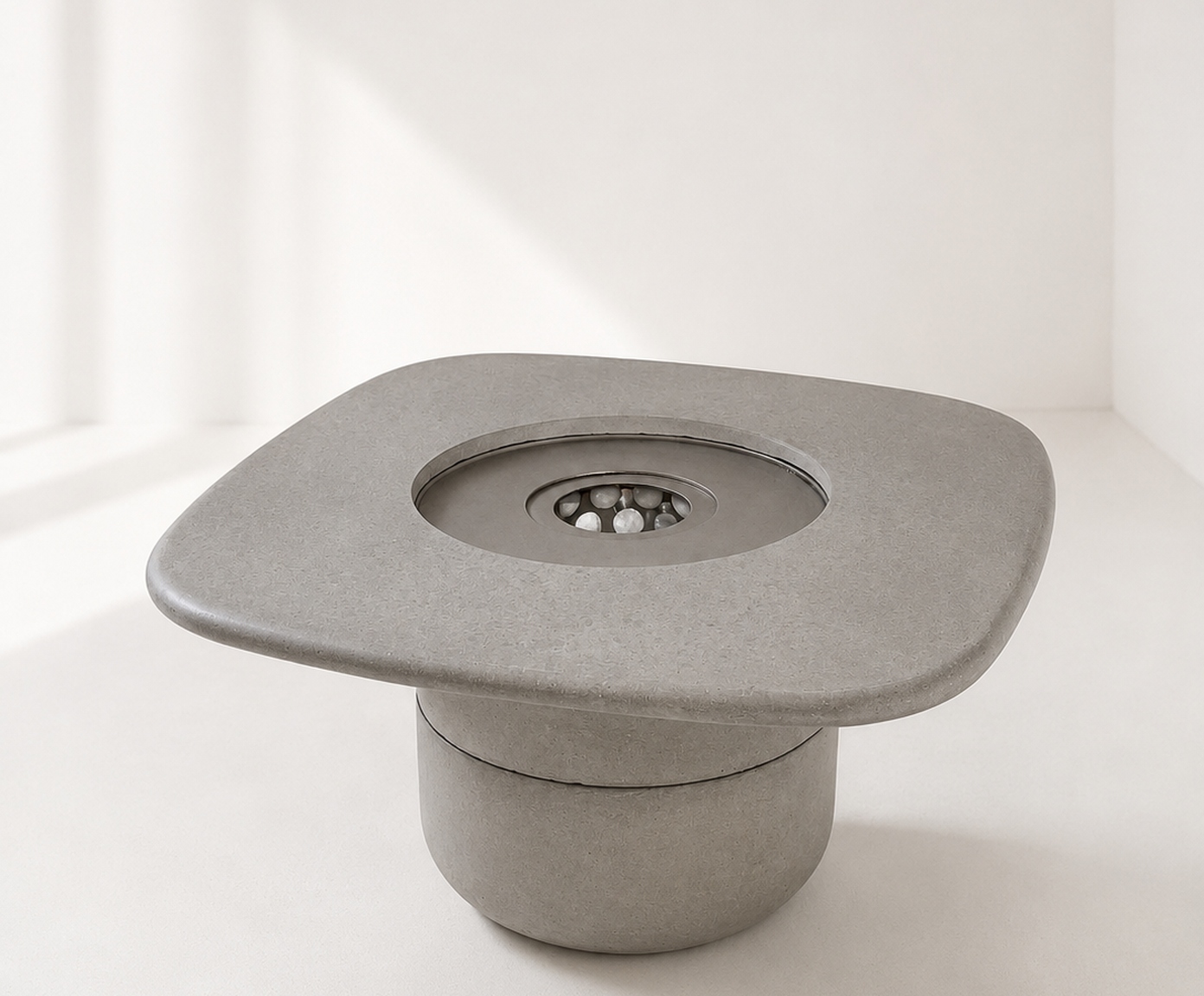 Mesa de Centro Lareira e Champanheira &Oacute;rion Cinza - image 1