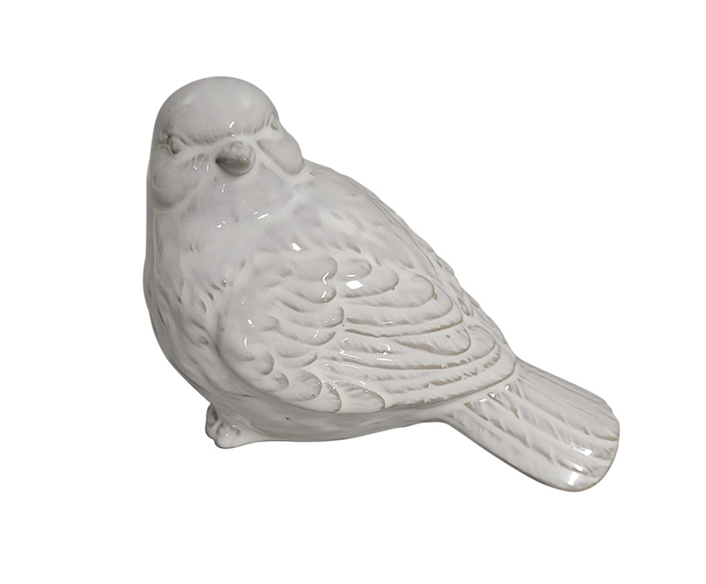 Adorno Decorativo de P&aacute;ssaro Pitangus Branco image number 0