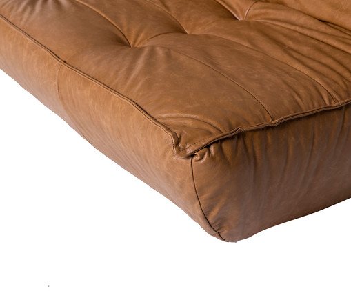 Sof&aacute; Cama Laise em Couro Caramelo image number 6