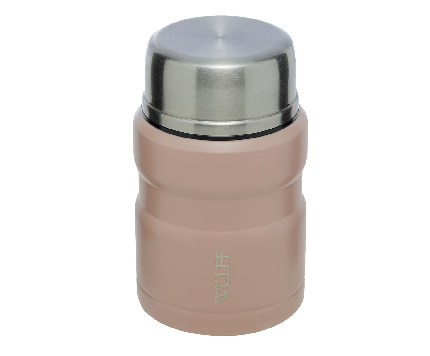Pote T&eacute;rmico com Colher Dupla Parede em Inox Rosa Wolff image number 0
