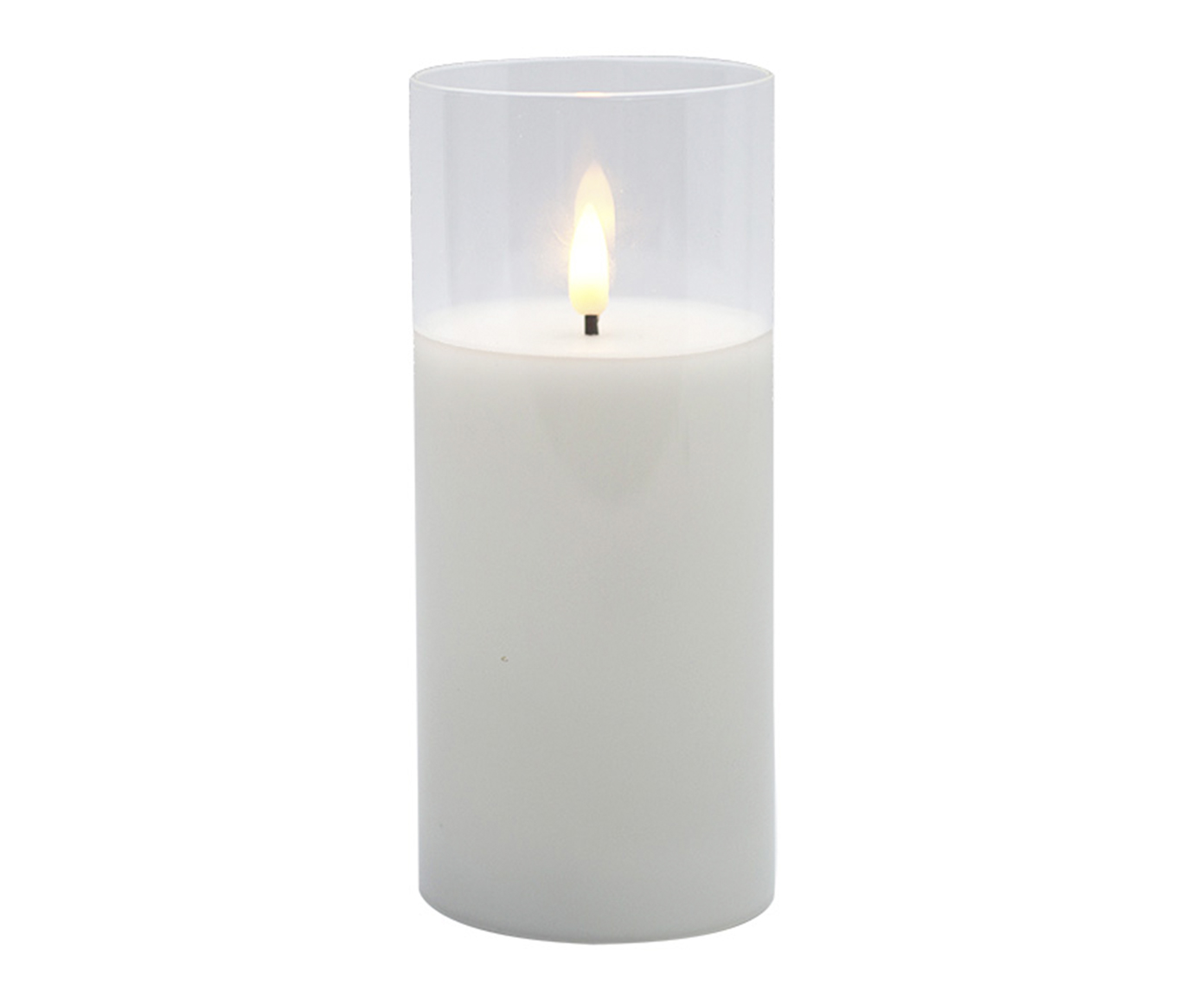 Vela Decorativa de LED Torche Branco Grande image number 0