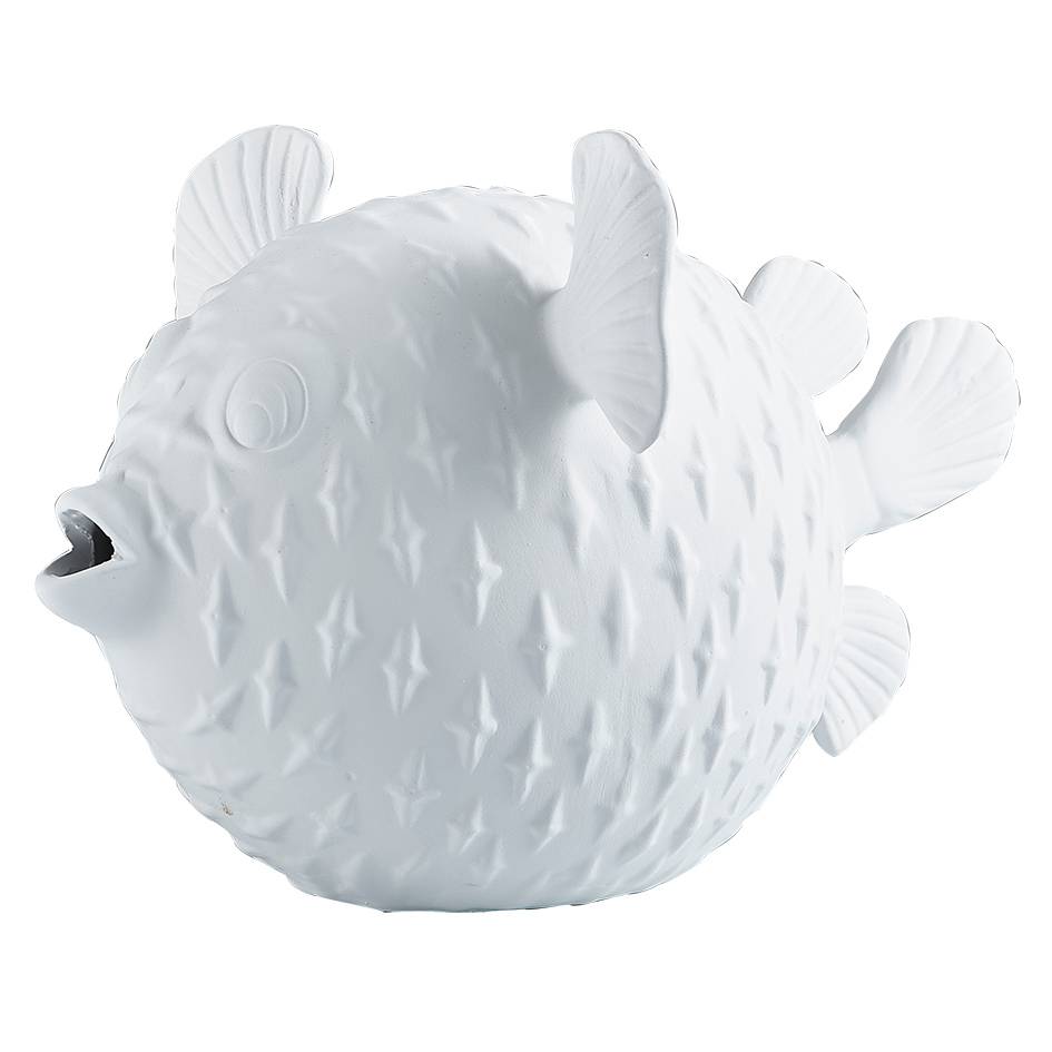 Escultura em Cer&acirc;mica Peixe Branco image number 0