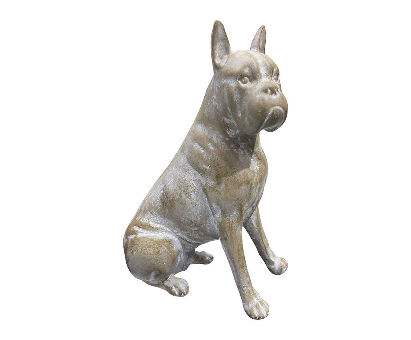 Escultura Boxer Bege Patinado image number 0