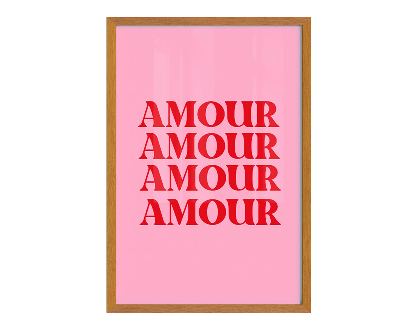 Quadro Amour com Moldura em Madeira image number 1