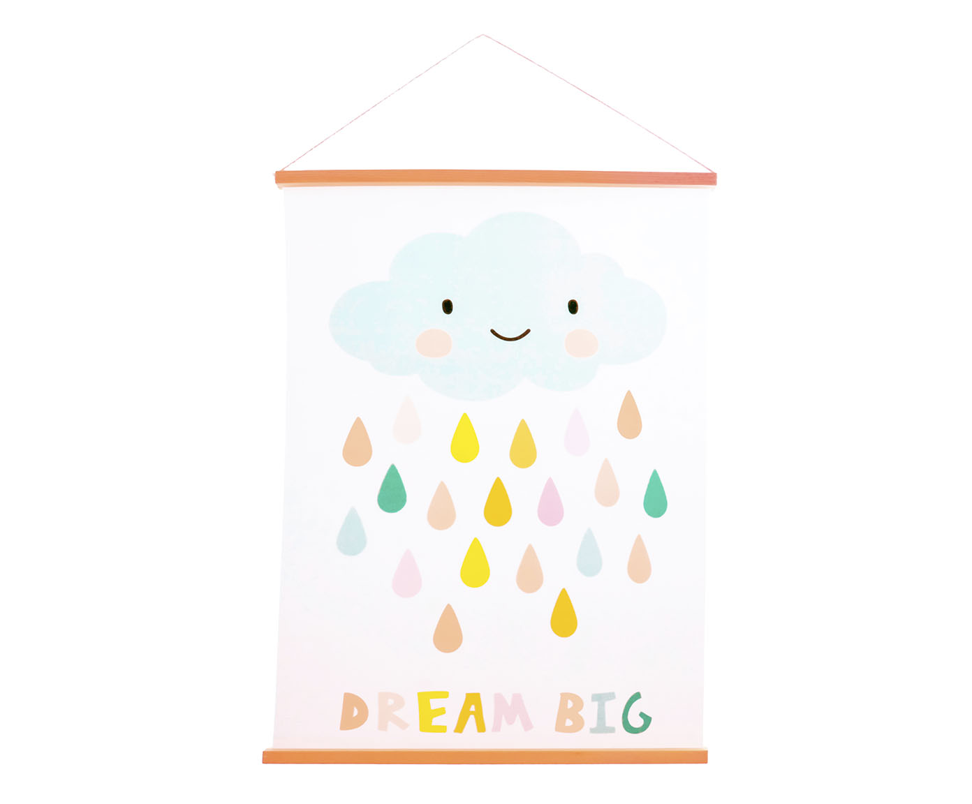Quadro Banner Infantil em MDF Rain Colors image number 0
