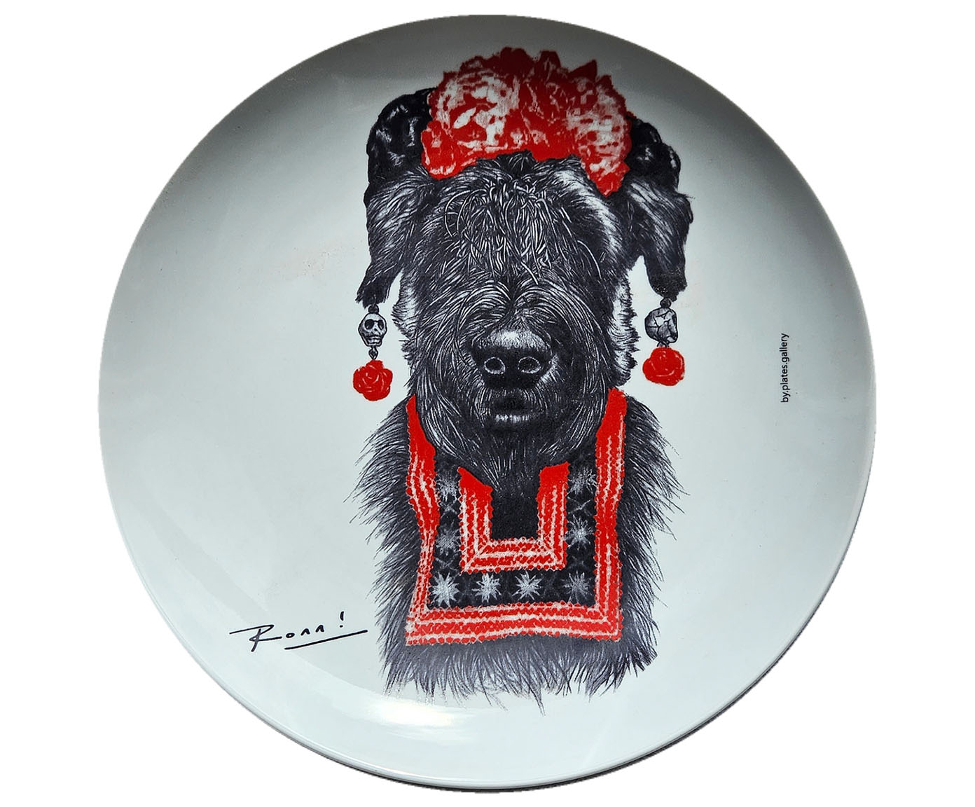 Prato de Porcelana Suusi Kahlo Red&Blue Ronn Kools - image 0