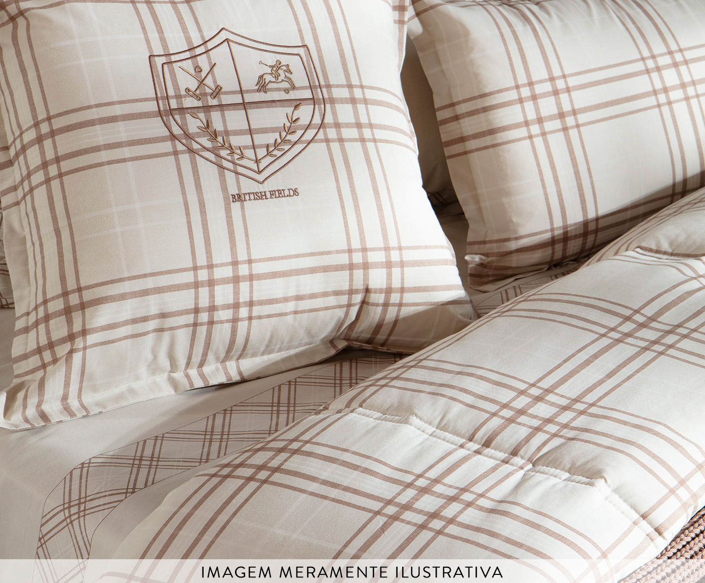 Capa de Almofada Xadrez Ascot - image 1