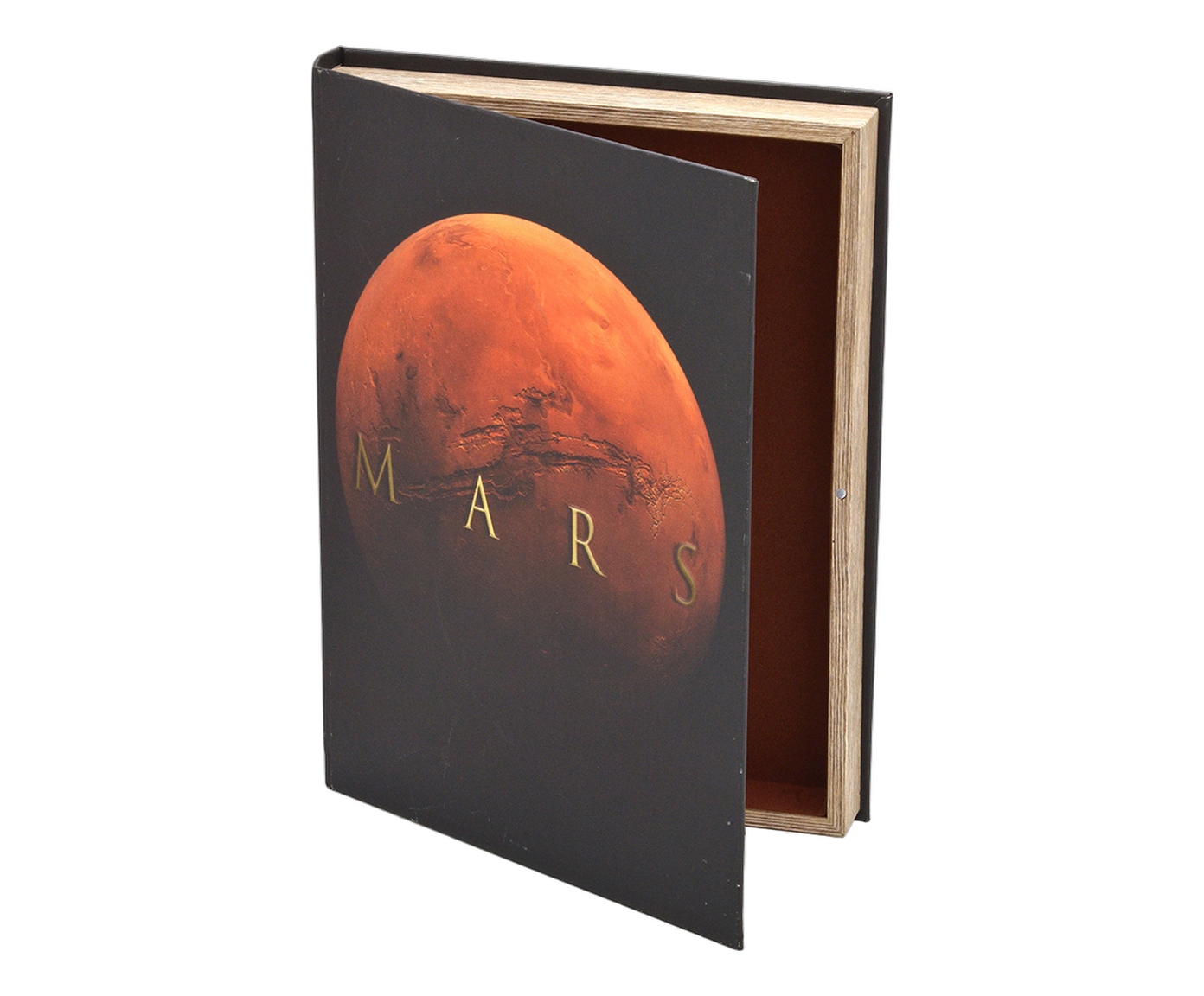 Caixa Decorativa Livro Mars Laranja e Preto - image 1