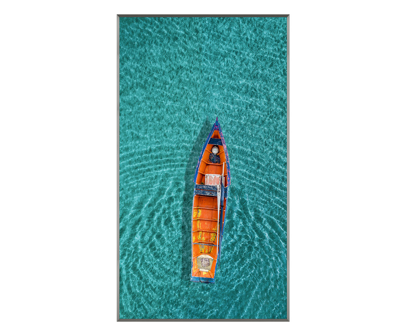 Quadro &Aacute;gua do Mar Canoa Laranja - Reinaldo Giarola image number 0