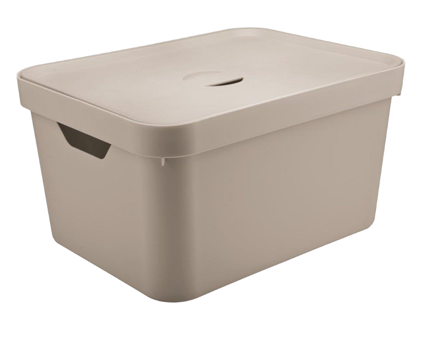 Caixa Organizadora com Tampa Cube Bege - image 0