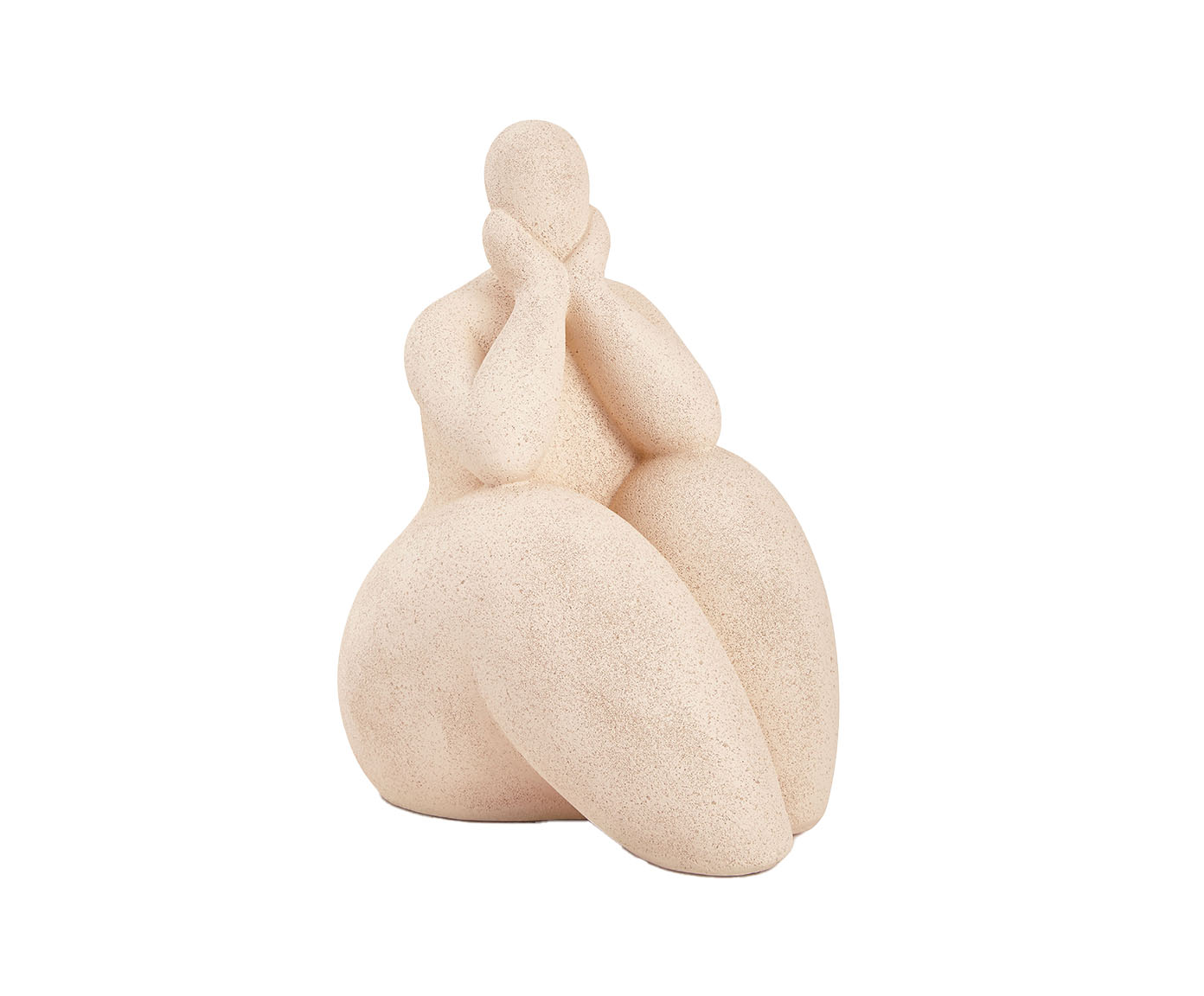 Adorno Decorativo Mulher Olhando Bege image number 0