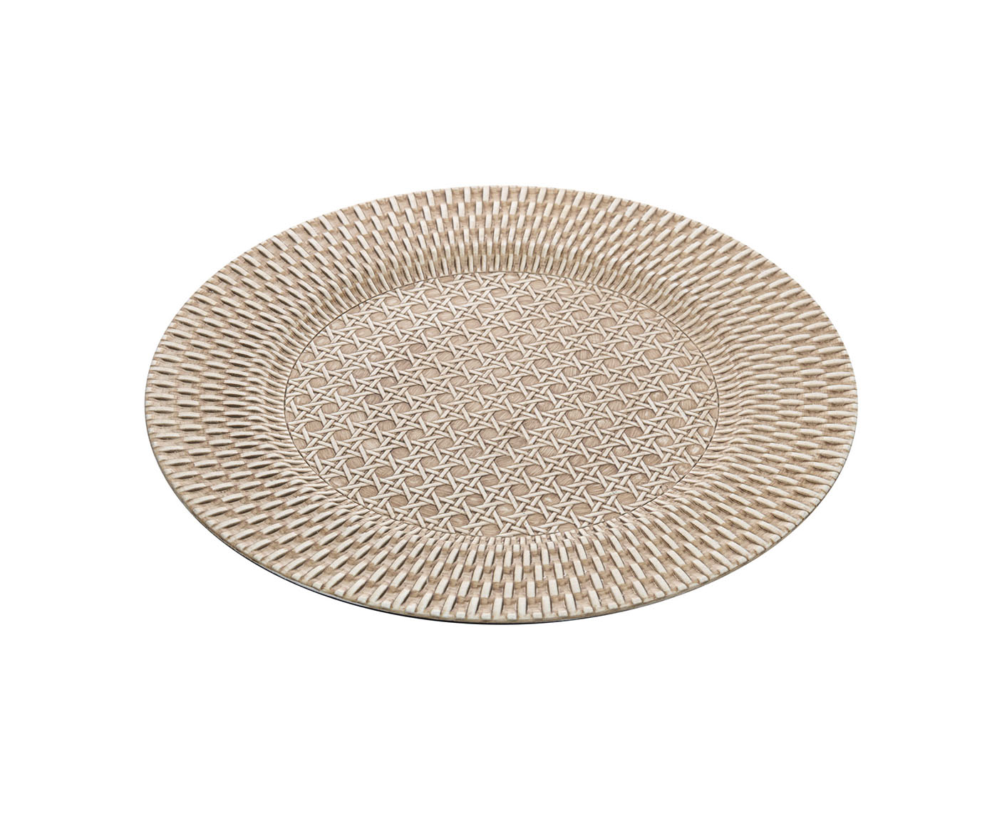 Sousplat com Textura de Rattan Bege image number 1
