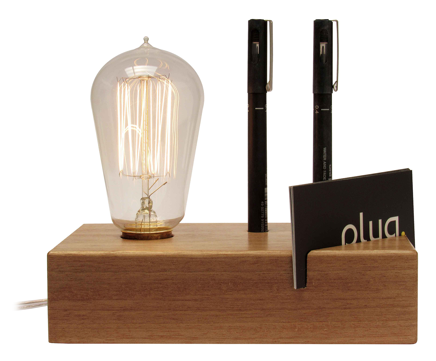 Lumin&aacute;ria de Mesa Toko Jequitib&aacute; Fio Prateado Bivolt - image 1