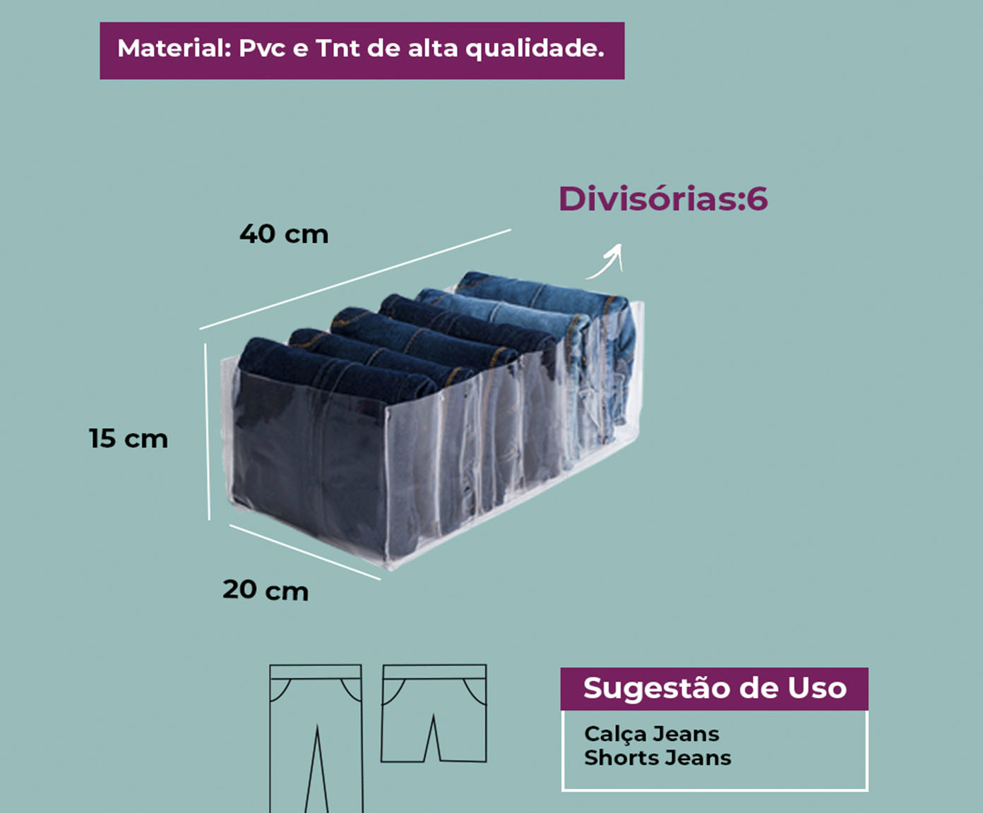Organizador Colmeia Cristal Premium P1 - image 1