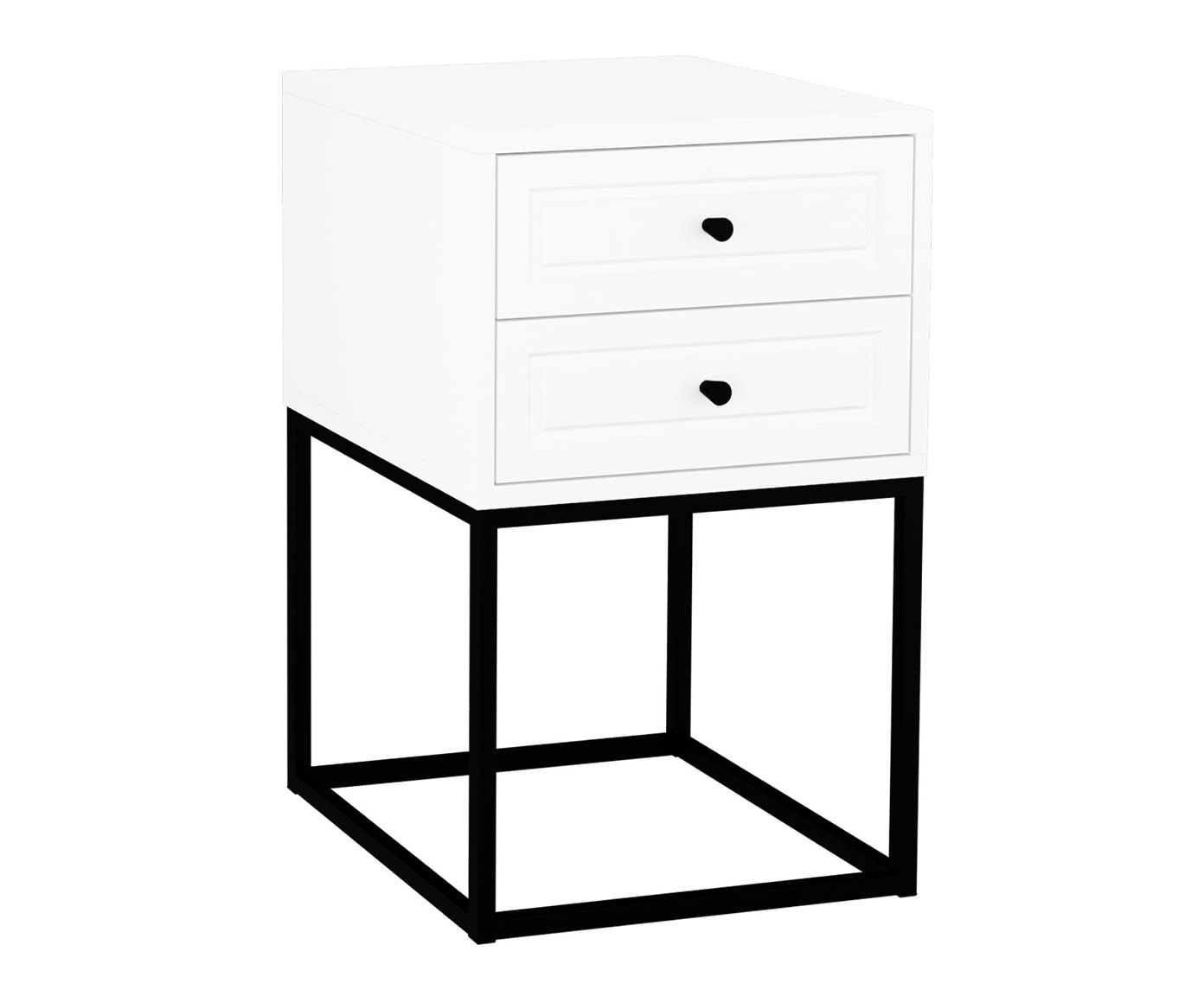 Mesa de Cabeceira Bonn Branco e Preto - image 0