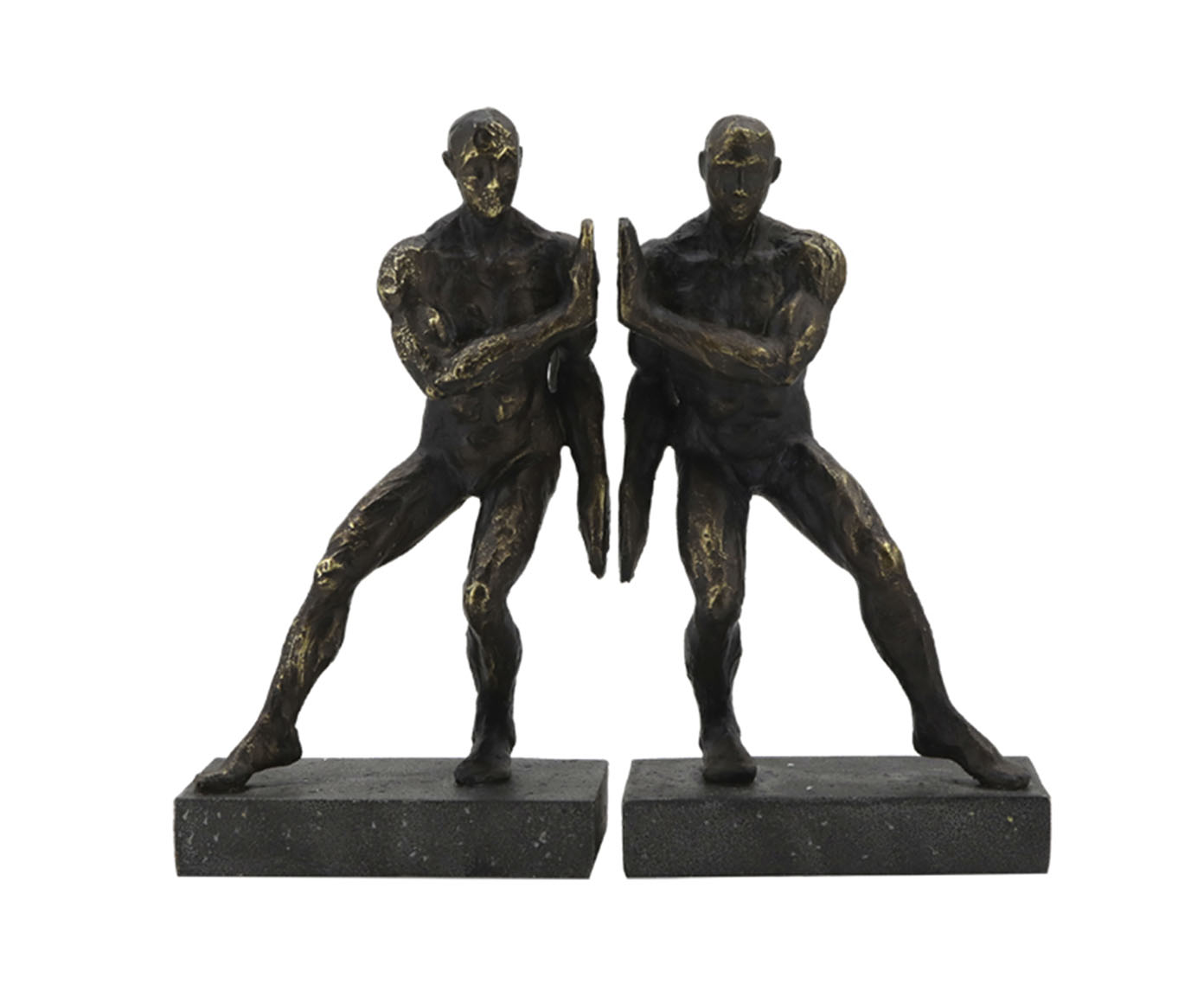 Porta Livros em Resina Homens Bronze - image 0
