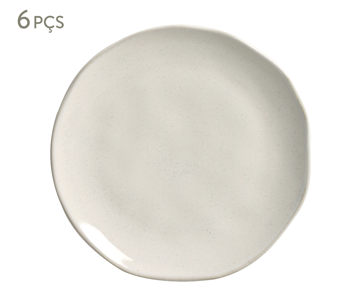Jogo de Pratos Raso Org&acirc;nico Glam Branco image number 0