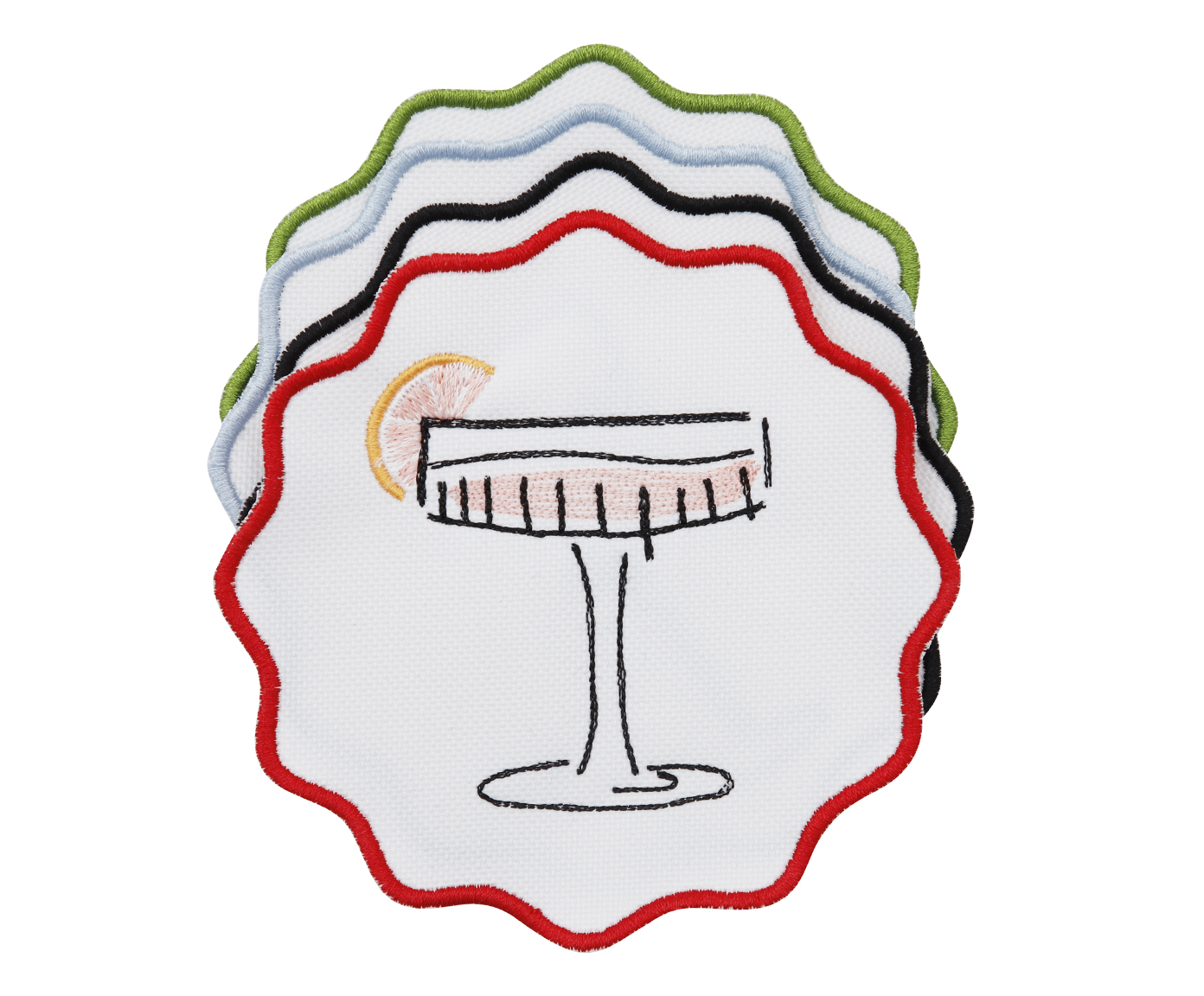Jogo de Porta-Copos Bordados Drinks image number 4