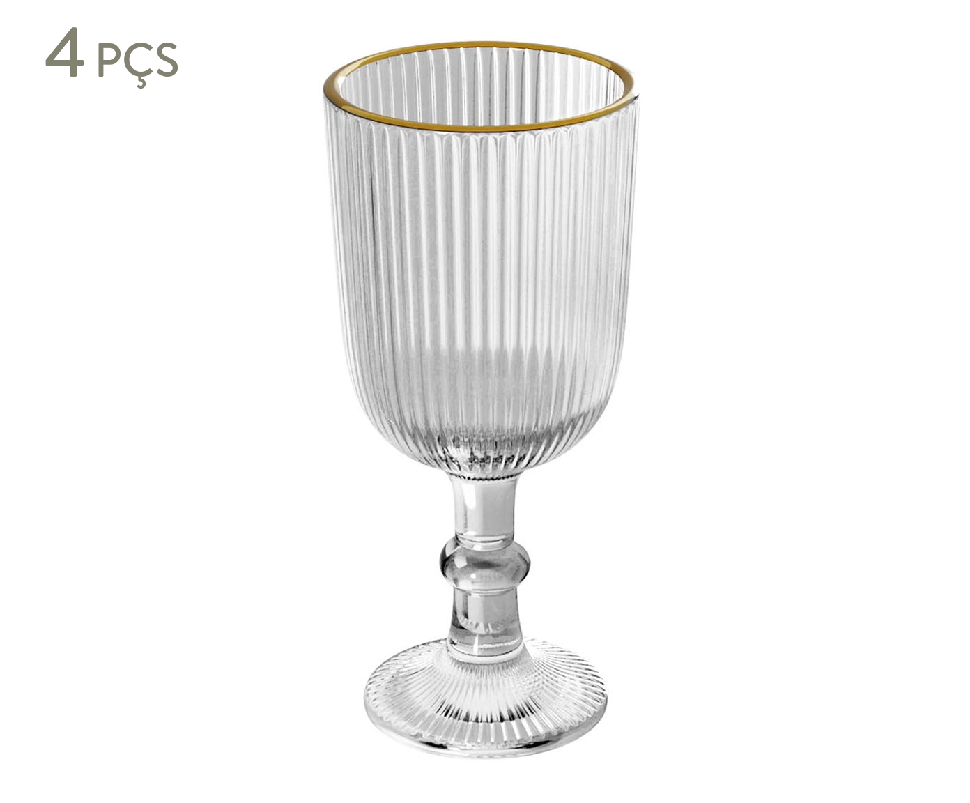 Jogo de Ta&ccedil;as para Licor com Fio Dourado Lines image number 0