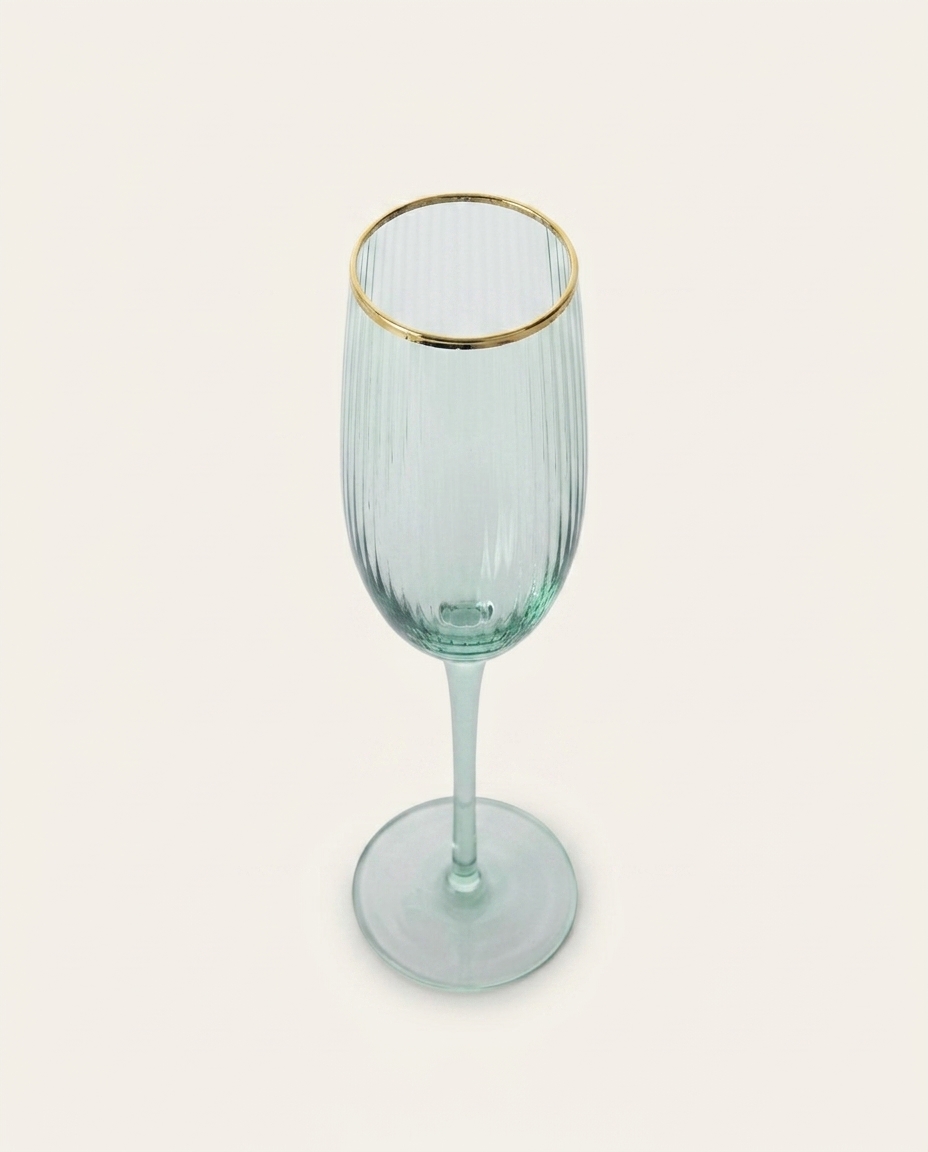 Ta&ccedil;a para Champanhe Fleur de Lys Verde image number 4