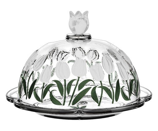 Queijeira em Cristal Ecol&oacute;gico Tulipa Verde image number 0
